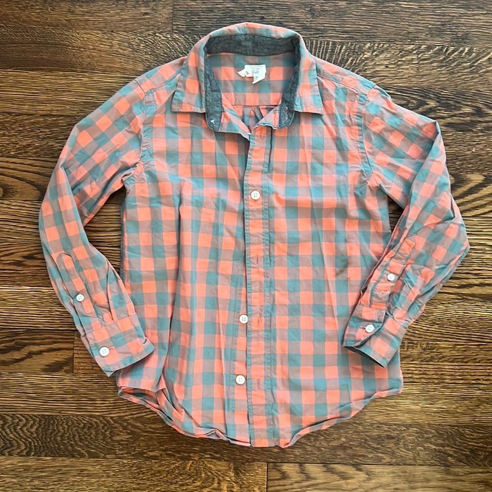 Crewcuts boys checkered button down shirt